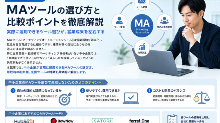 MAツール比較|中小企業が失敗しない選び方と3つの判断軸